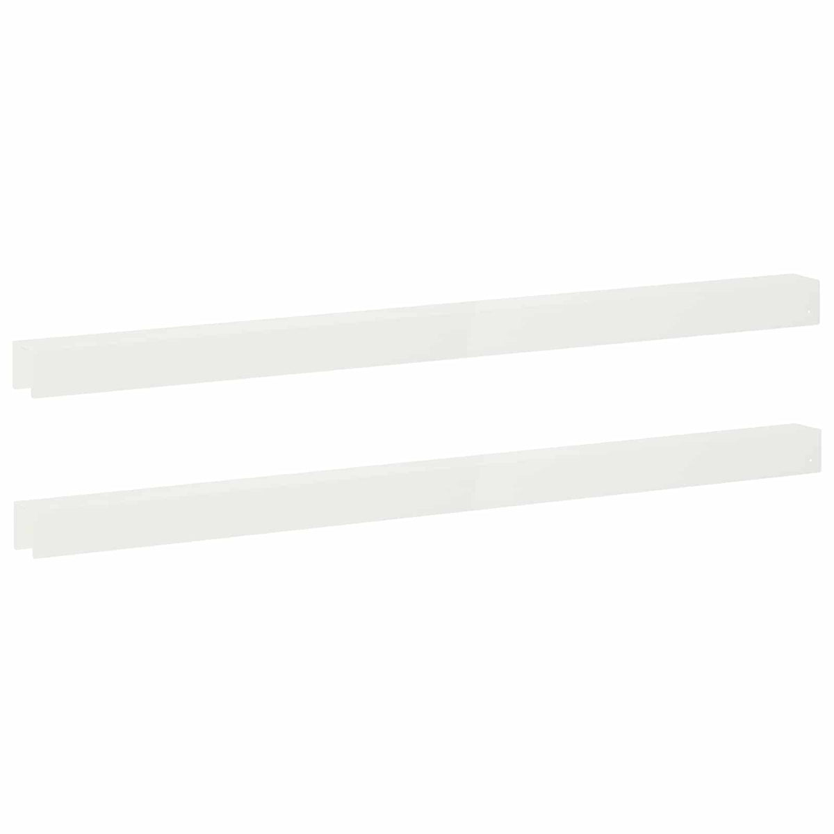 Garden Cover Profile 2 pcs 100 x 5 x 5 cm Steel White