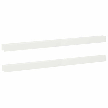 Garden Cover Profile 2 pcs 100 x 5 x 5 cm Steel White