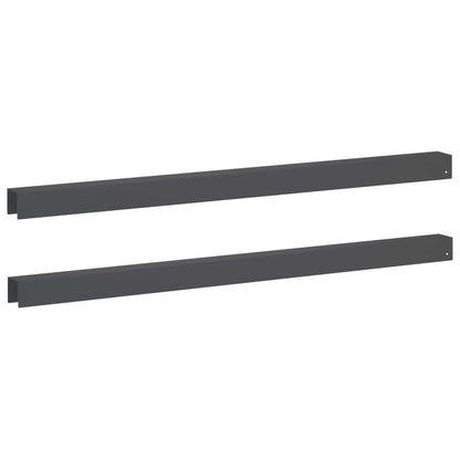 Garden Cover Profile 2 pcs 100 x 5 x 5 cm Steel Anthracite