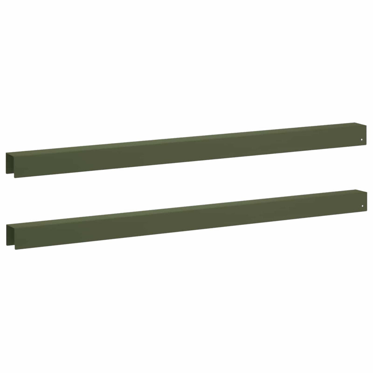 Garden Cover Profile 2 pcs 100 x 5 x 5 cm Steel Olive Green