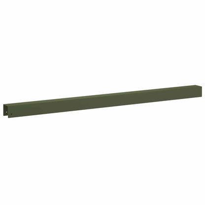 Garden Cover Profile 2 pcs 100 x 5 x 5 cm Steel Olive Green