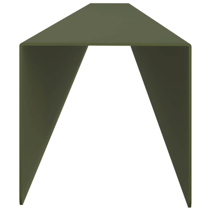 Garden Cover Profile 10 pcs 100 x 5 x 5 cm Steel Olive Green