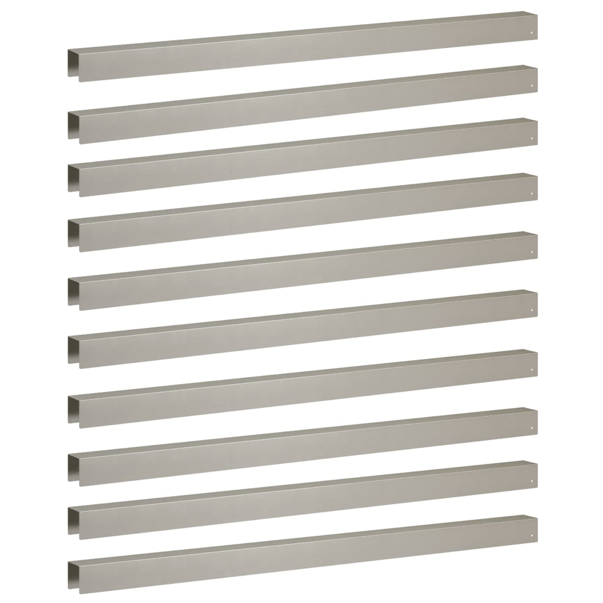 Garden Cover Profile 10 pcs 100 x 5 x 5 cm Stainless Steel