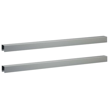 Garden Cover Profile 2 pcs 100 x 5 x 5 cm Galvanised Steel