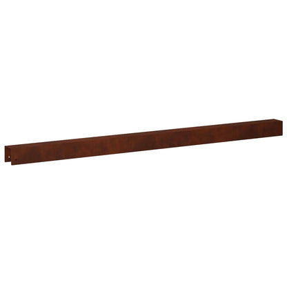 Garden Cover Profile 20 pcs 100 x 5 x 5 cm Weathering Steel