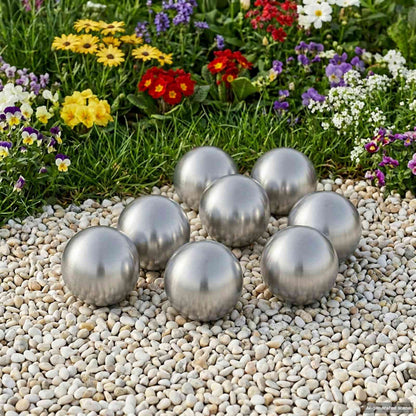 Brushed Ball 8 pcs Ø 5 cm Silver Stainless Steel 201