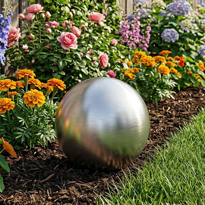 Brushed Ball Ø 20 cm Silver Stainless Steel 201