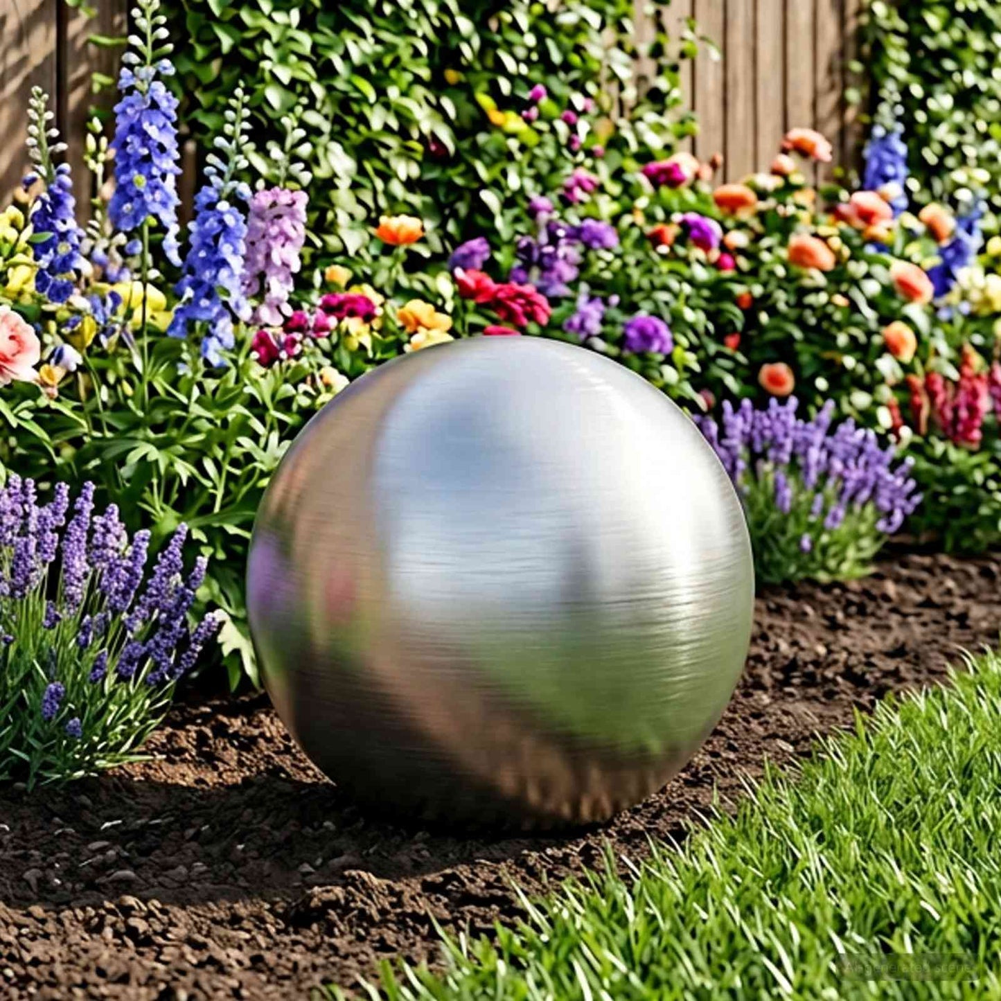 Brushed Ball Ø 30 cm Silver Stainless Steel 201