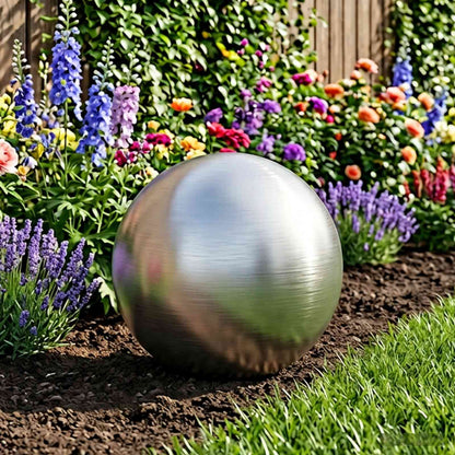 Brushed Ball Ø 30 cm Silver Stainless Steel 201