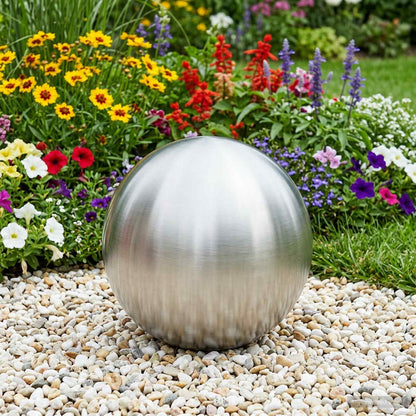 Brushed Ball Ø 30 cm Silver Stainless Steel 201