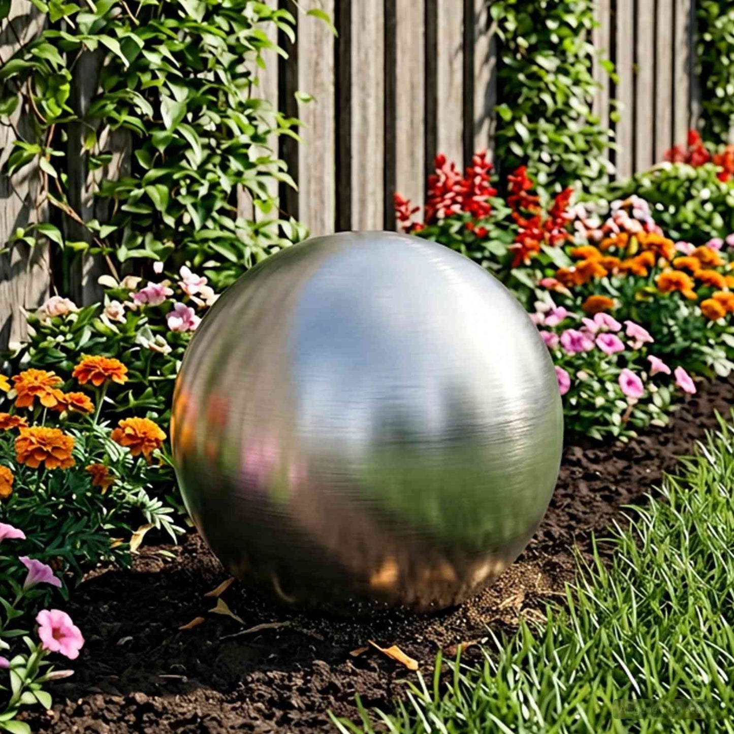 Brushed Ball Ø 47 cm Silver Stainless Steel 201