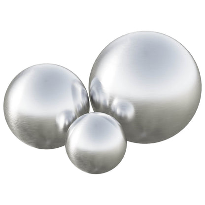 Brushed Ball 3 pcs Ø 20 cm Silver Stainless Steel 201