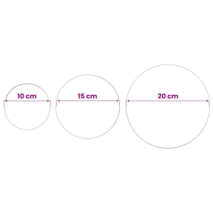 Brushed Ball 3 pcs Ø 20 cm Silver Stainless Steel 201