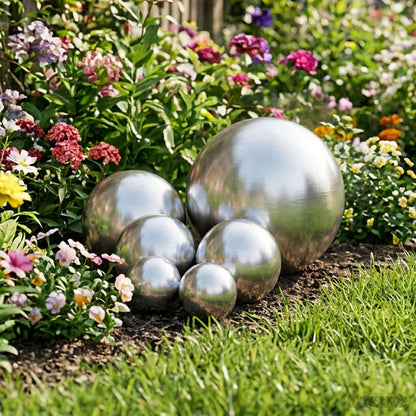 Brushed Ball 6 pcs Ø 15 cm Silver Stainless Steel 201