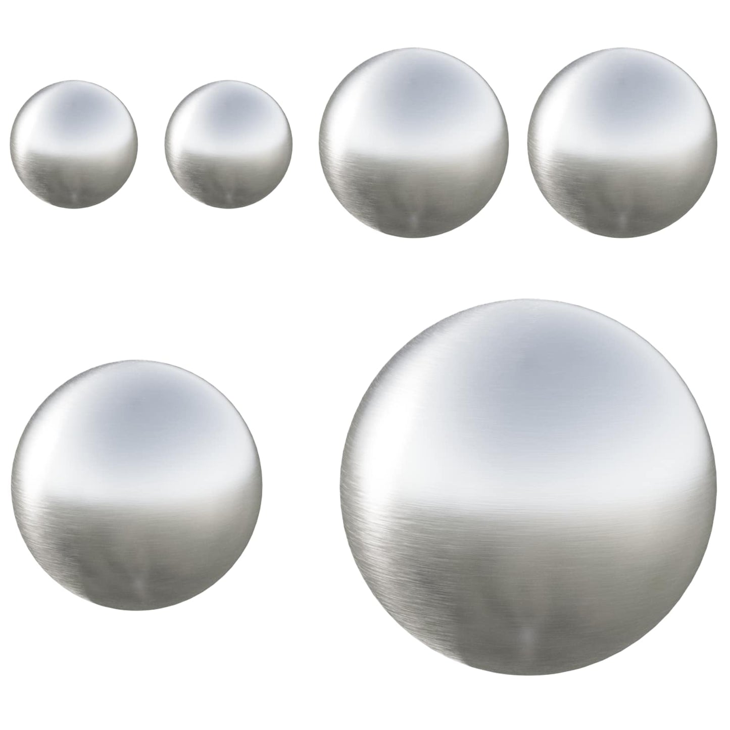 Brushed Ball 6 pcs Ø 15 cm Silver Stainless Steel 201