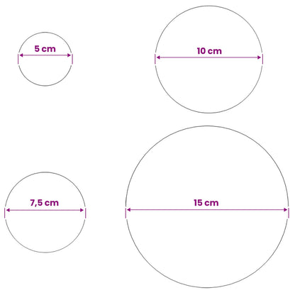 Brushed Ball 6 pcs Ø 15 cm Silver Stainless Steel 201