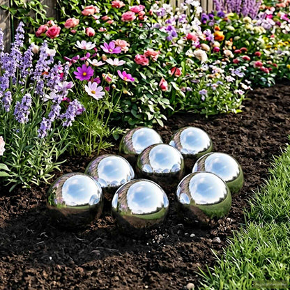 Mirror Ball 8 pcs Ø 5 cm Silver Stainless Steel 201