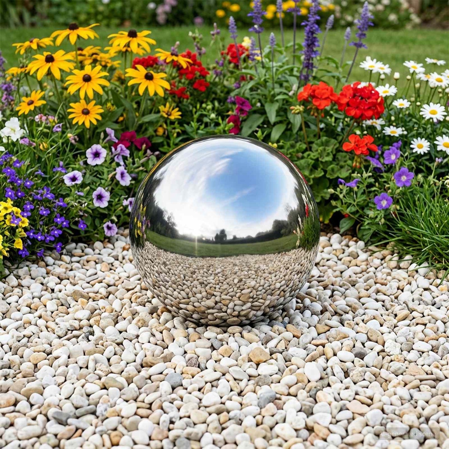 Mirror Ball Ø 20 cm Silver Stainless Steel 201