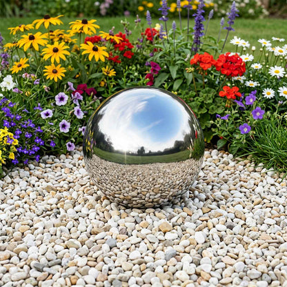 Mirror Ball Ø 20 cm Silver Stainless Steel 201