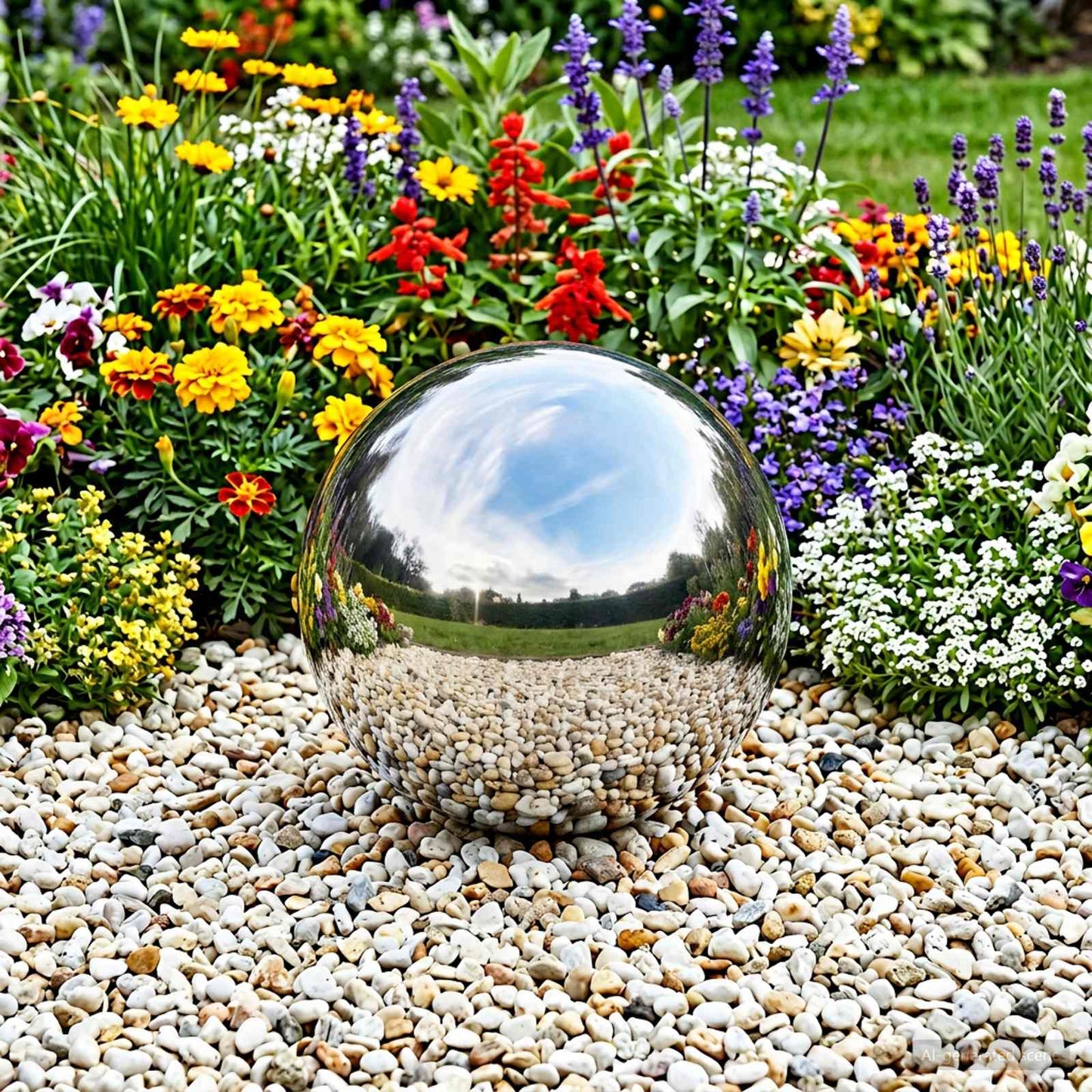 Mirror Ball Ø 30 cm Silver Stainless Steel 201