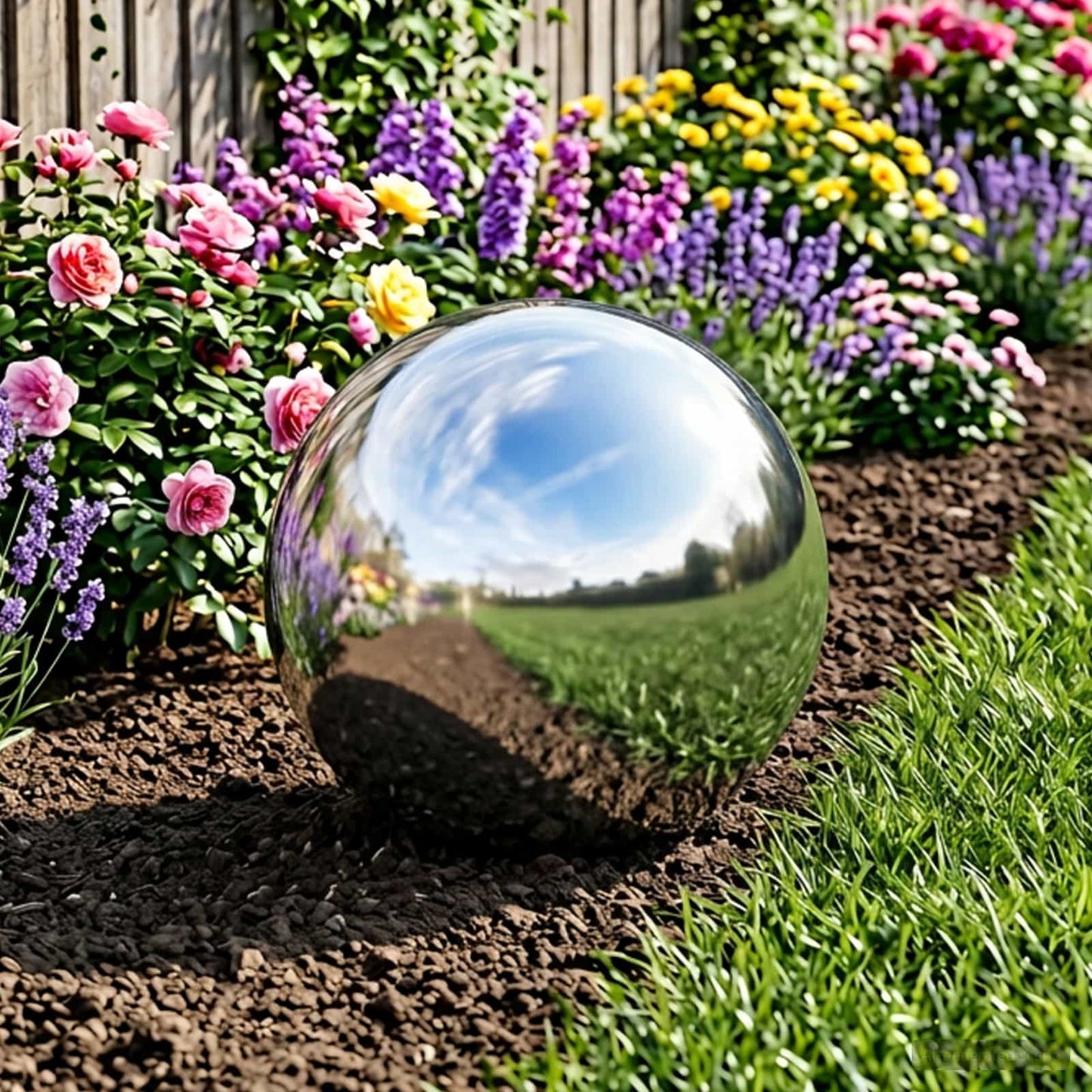 Mirror Ball Ø 37.5 cm Silver Stainless Steel 201