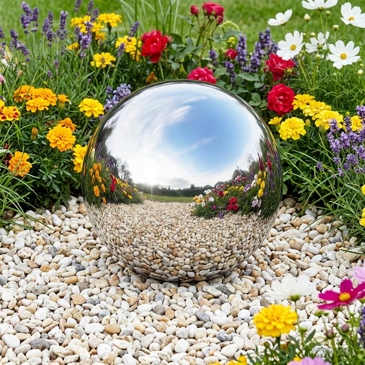 Mirror Ball Ø 47 cm Silver Stainless Steel 201
