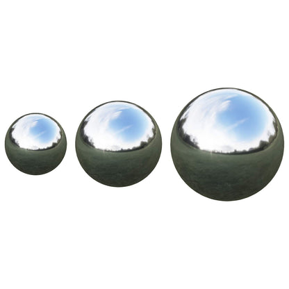 Mirror Ball 3 pcs Ø 20 cm Silver Stainless Steel 201