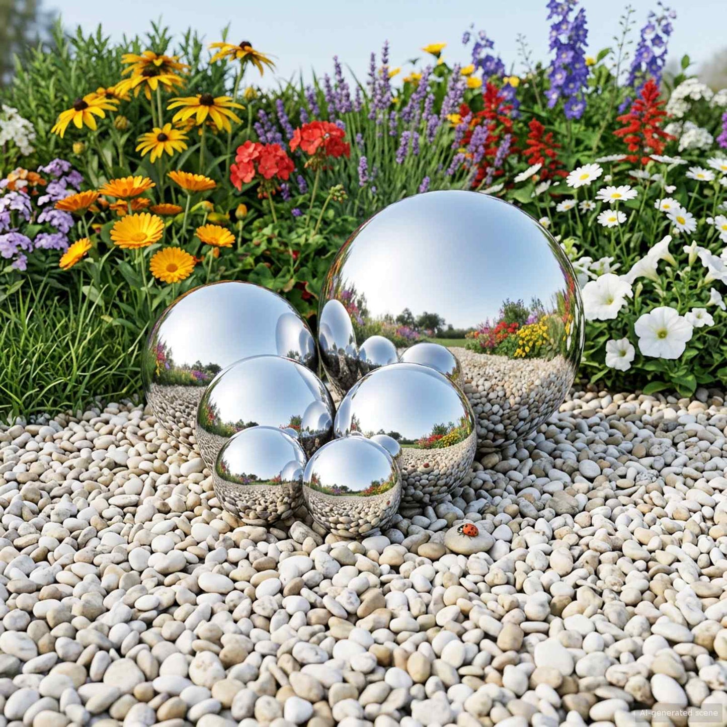 Mirror Ball 6 pcs Ø 15 cm Silver Stainless Steel 201