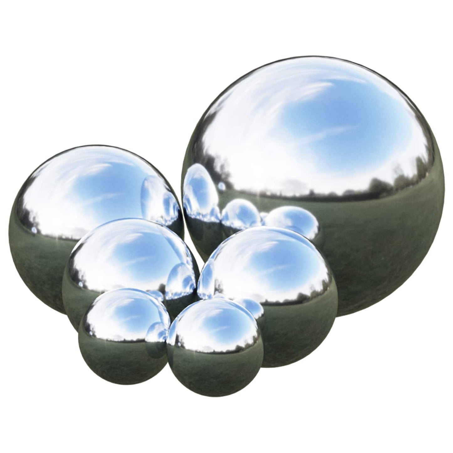 Mirror Ball 6 pcs Ø 15 cm Silver Stainless Steel 201