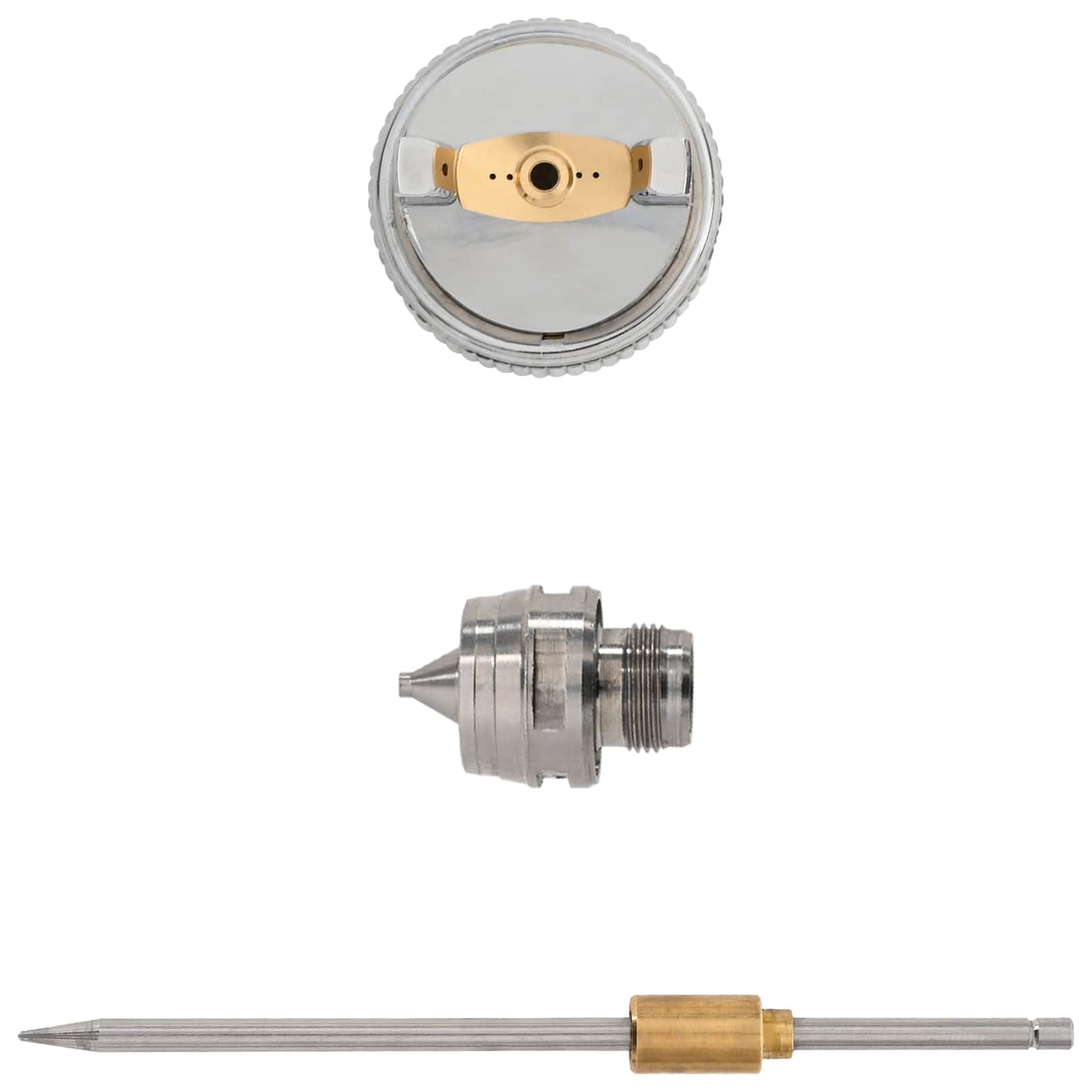 HVLP Spray Gun Nozzle 1.7 mm Nozzle Silver Stainless Steel