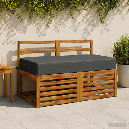 Seat Cushion SOEST 100% Polyester Anthracite 120 x 60 x 15 cm