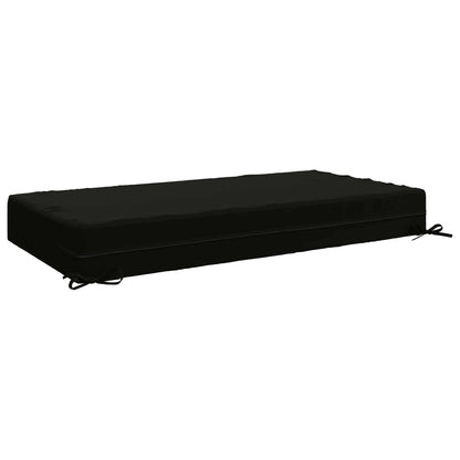 Seat Cushion SOEST 100% Polyester Black 120 x 80 x 15 cm