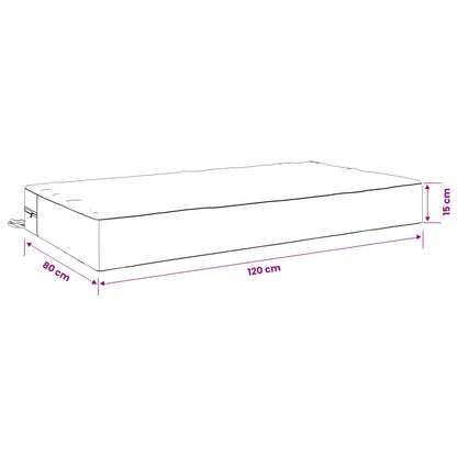 Seat Cushion SOEST 100% Polyester Cream 120 x 80 x 15 cm