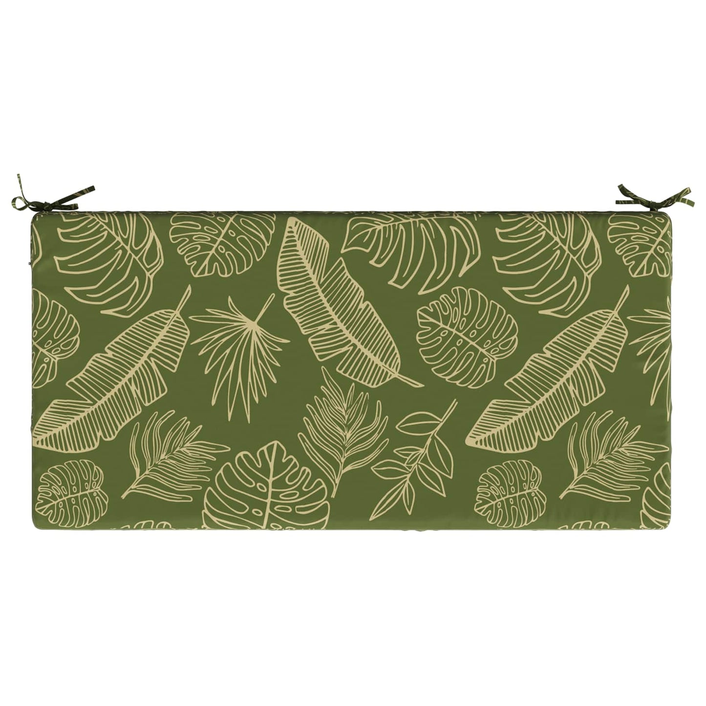 Seat Cushion SOEST 100% Polyester Leaf design 120 x 80 x 15 cm