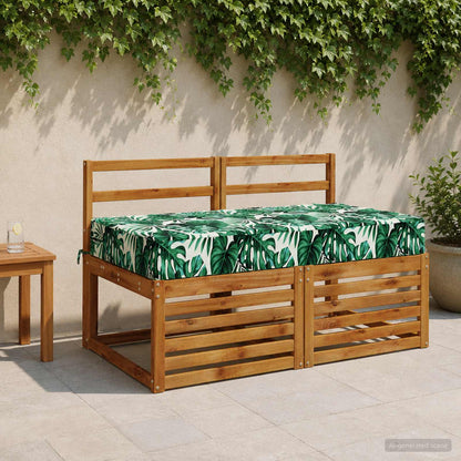 Seat Cushion SOEST 100% Polyester Leaf pattern 120 x 60 x 15 cm