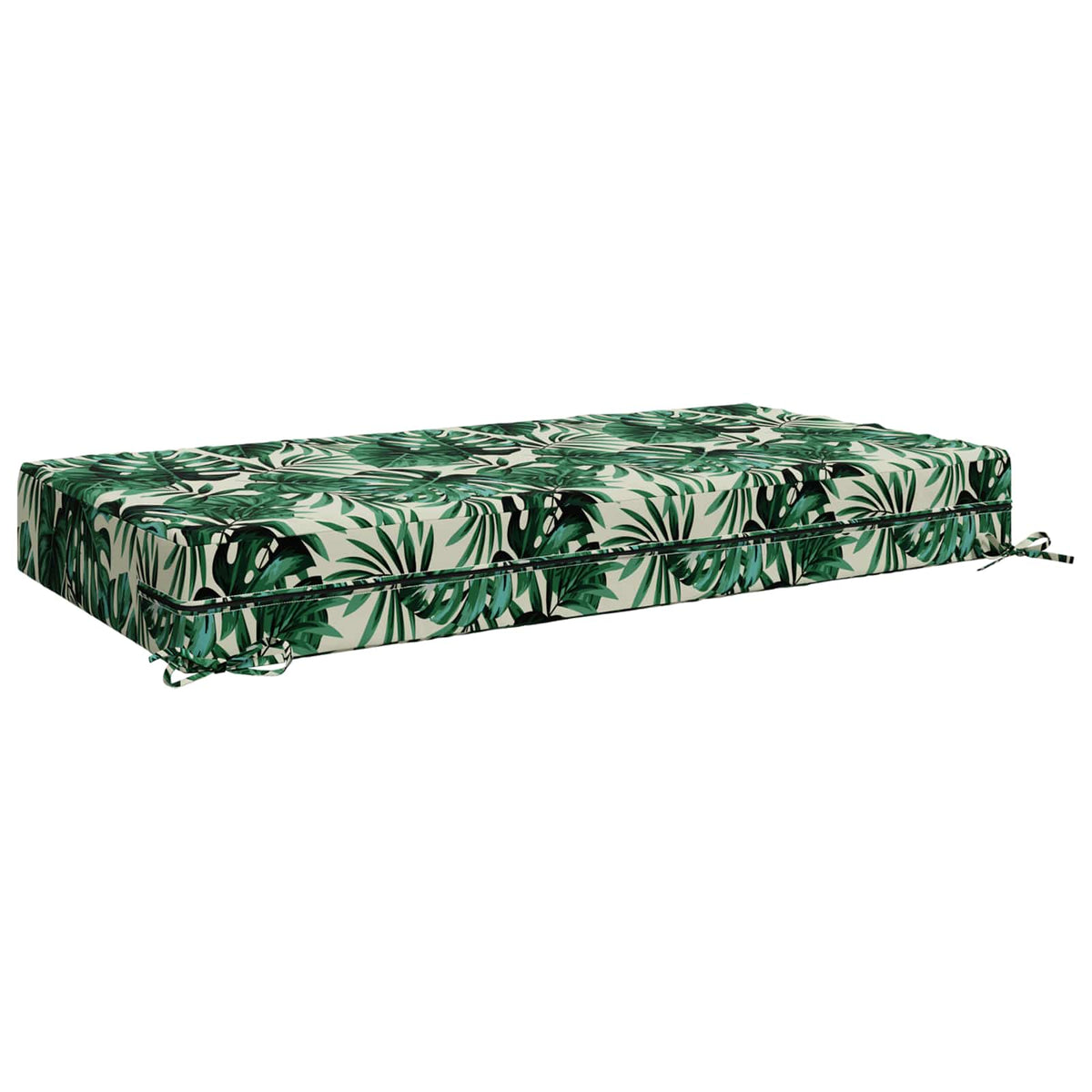 Seat Cushion SOEST 100% Polyester Leaf pattern 120 x 80 x 15 cm