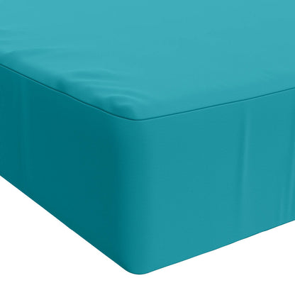 Seat Cushion SOEST 100% Polyester Turquoise 120 x 80 x 15 cm