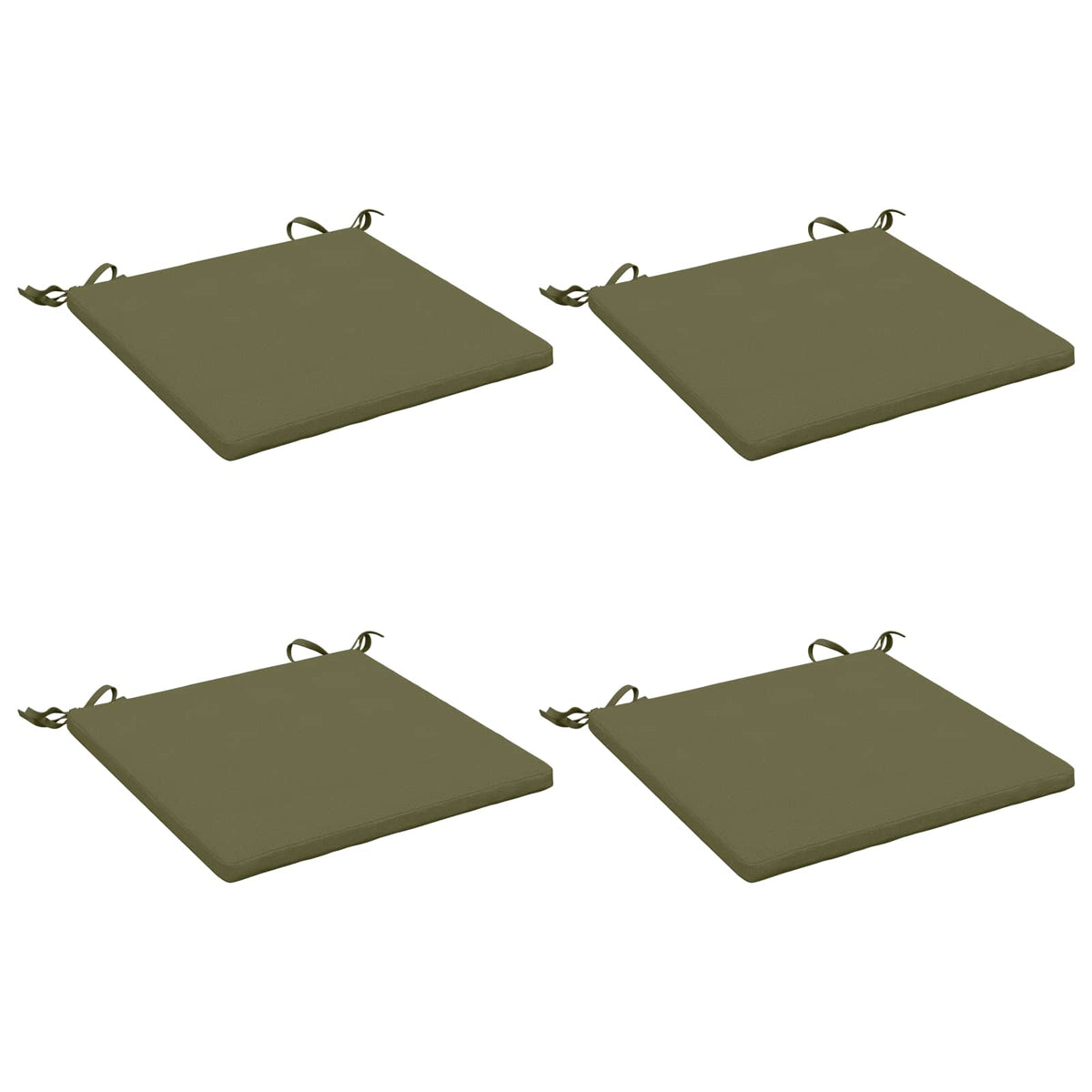 4-Piece Seat Cushions SOEST 4 pcs 100% Polyester Olive Green
