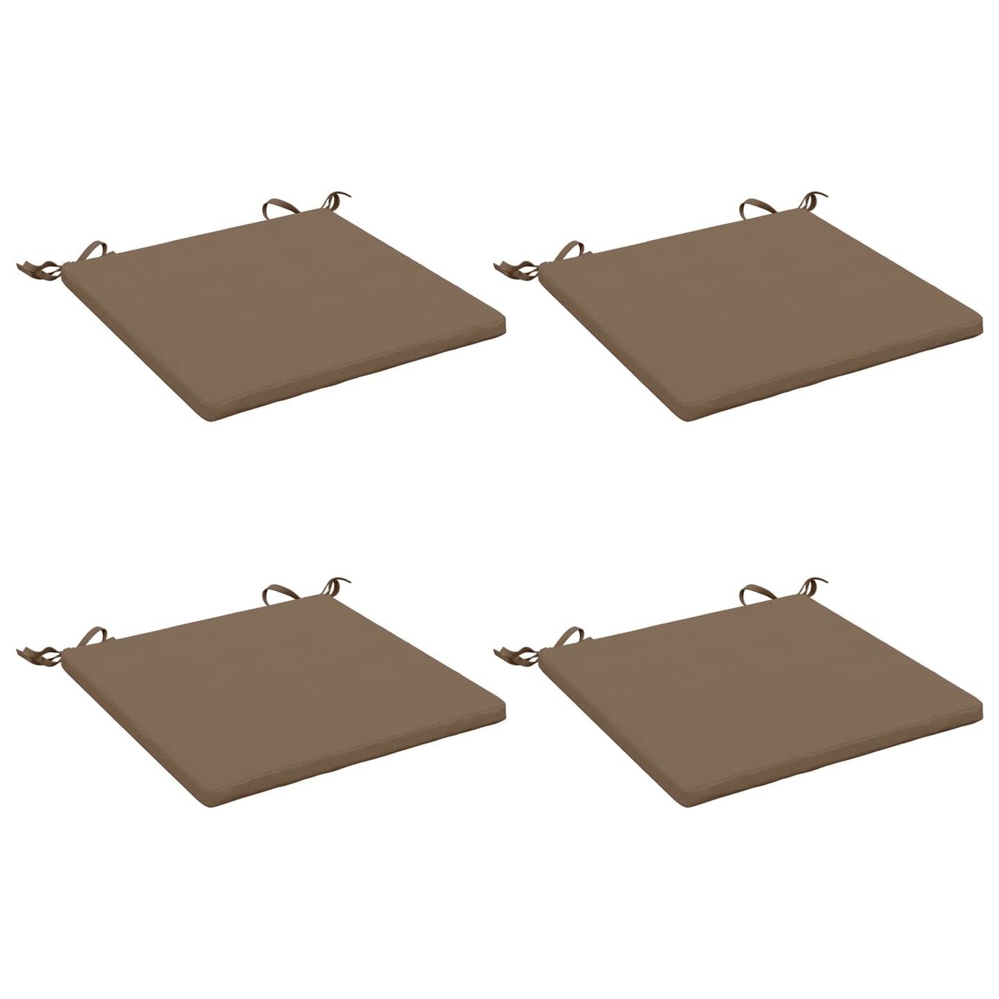 4-Piece Seat Cushions SOEST 4 pcs 100% Polyester Taupe