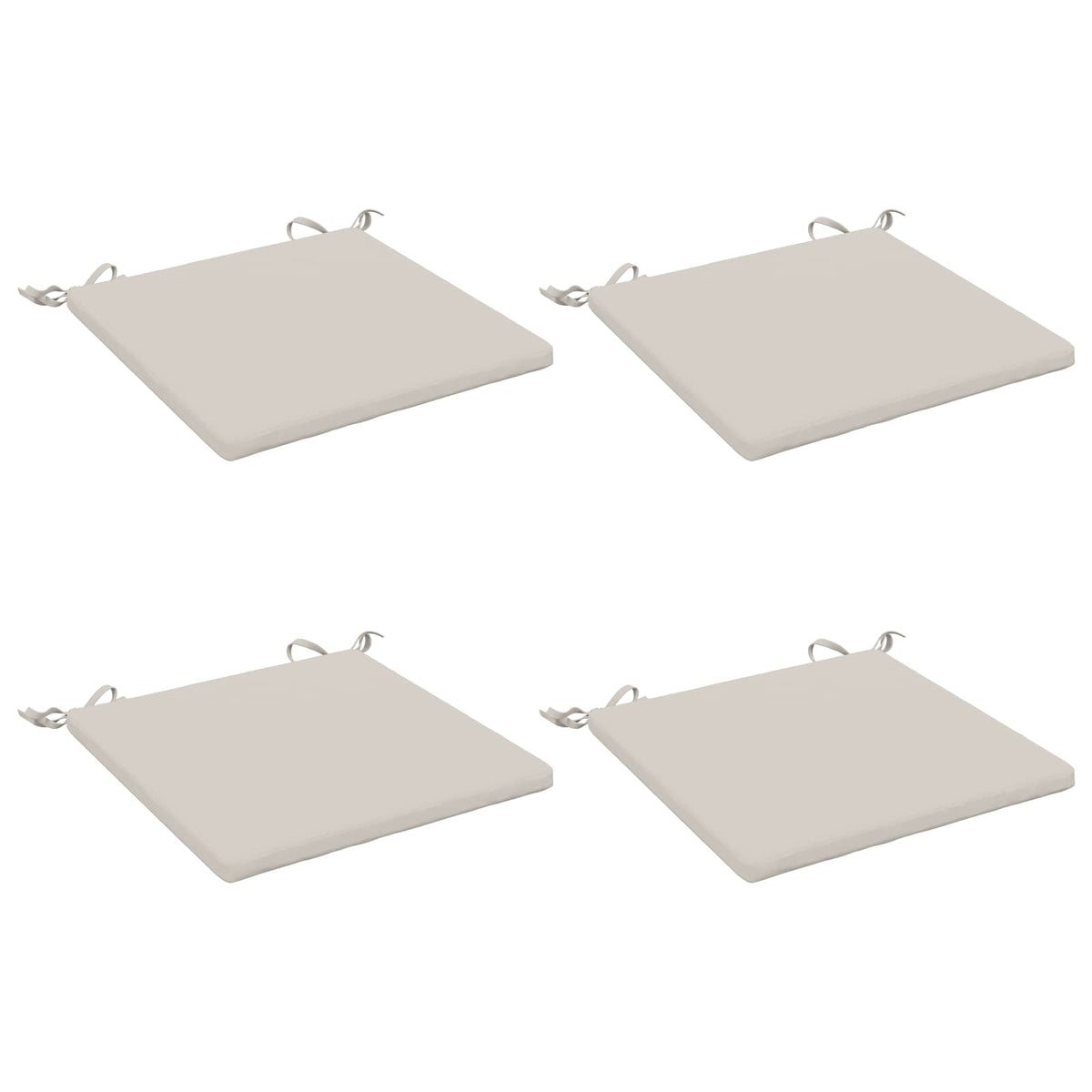 4-Piece Seat Cushions SOEST 4 pcs 100% Polyester White