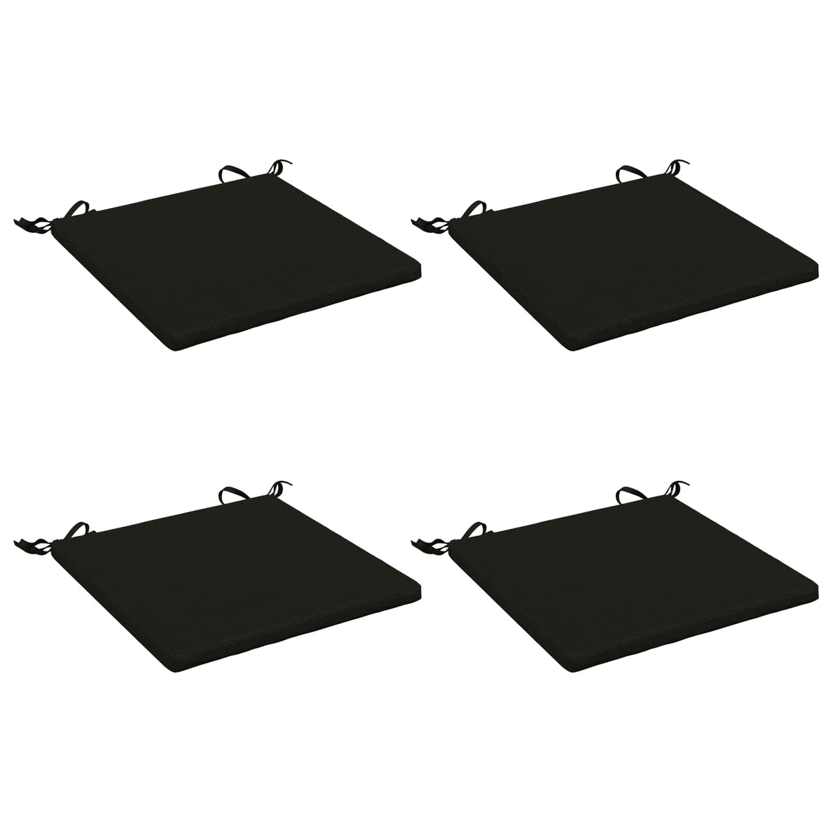 4-Piece Seat Cushions SOEST 4 pcs 100% Polyester Black