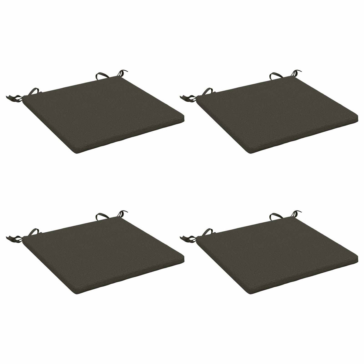 4-Piece Seat Cushions SOEST 4 pcs 100% Polyester Anthracite