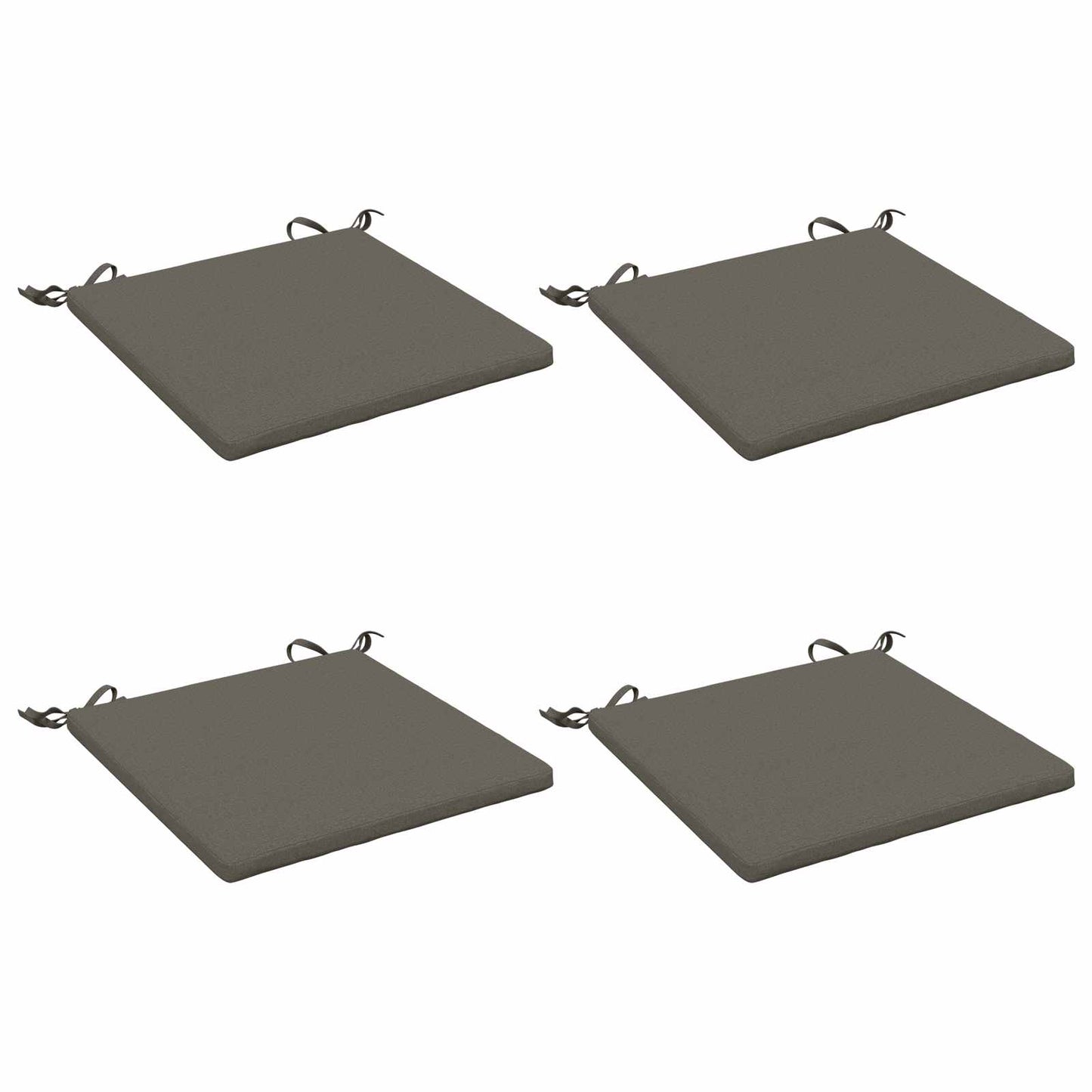 4-Piece Seat Cushions SOEST 4 pcs 100% Polyester Grey