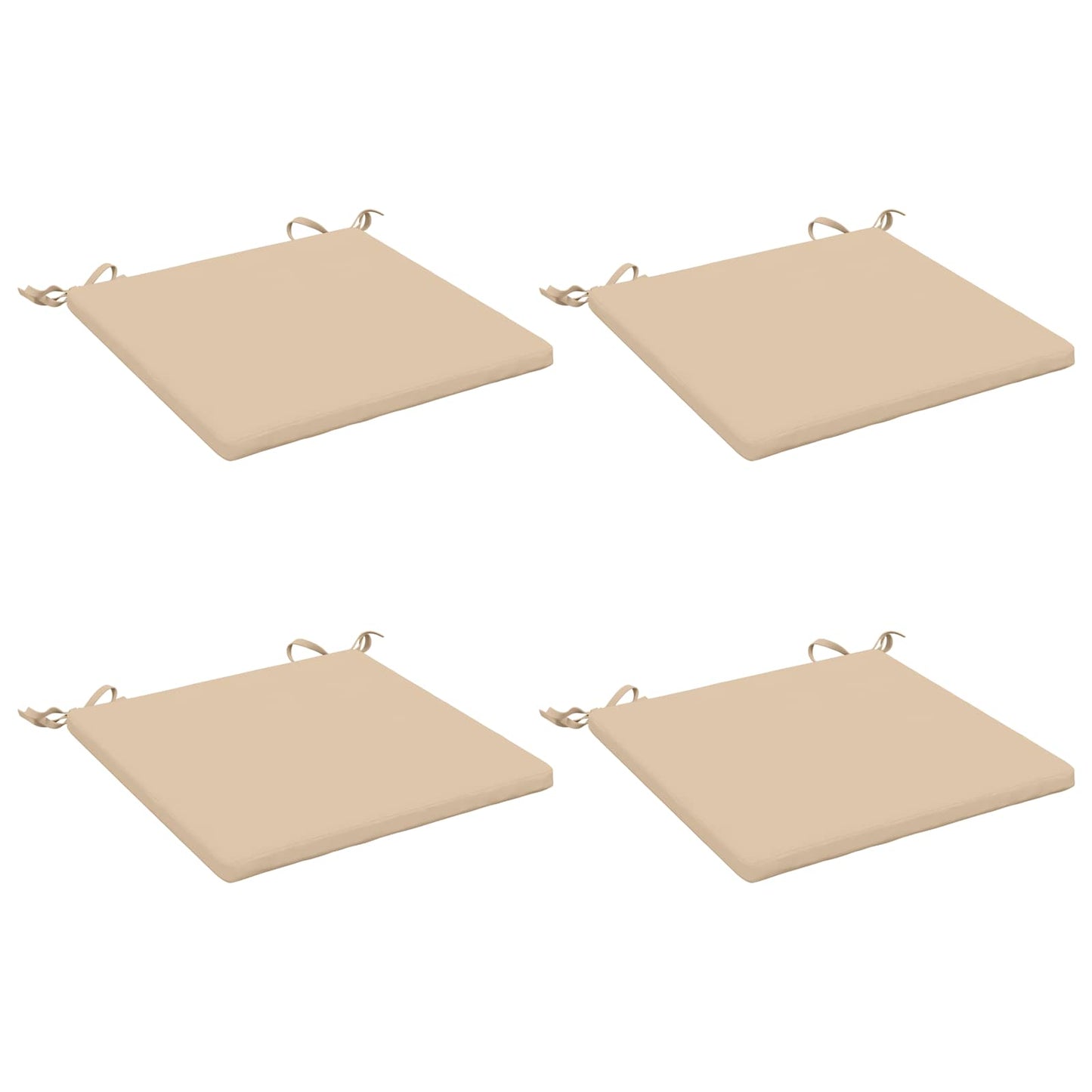 4-Piece Seat Cushions SOEST 4 pcs 100% Polyester Cream