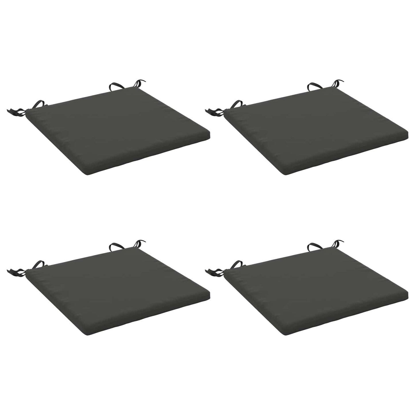 4-Piece Seat Cushions SOEST 4 pcs 100% Polyester Anthracite