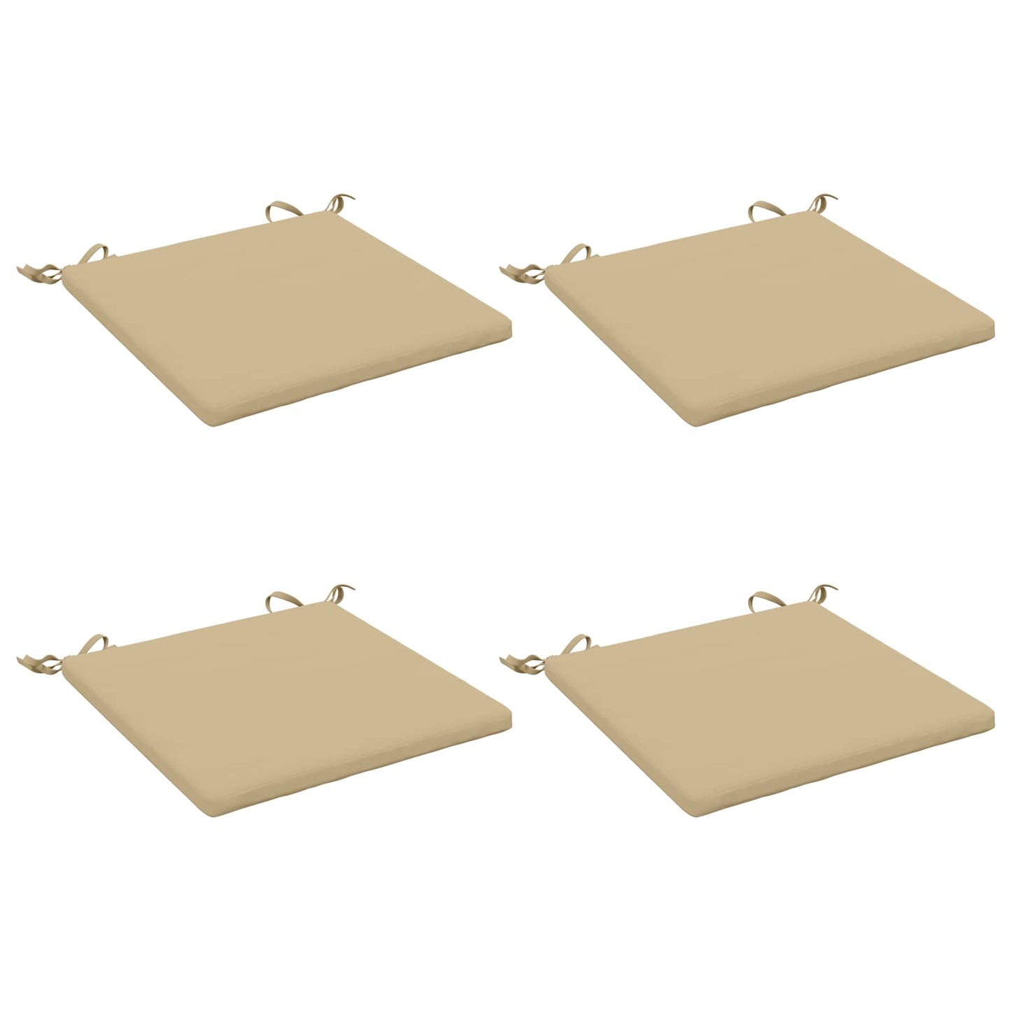 4-Piece Seat Cushions SOEST 4 pcs 100% Polyester Beige