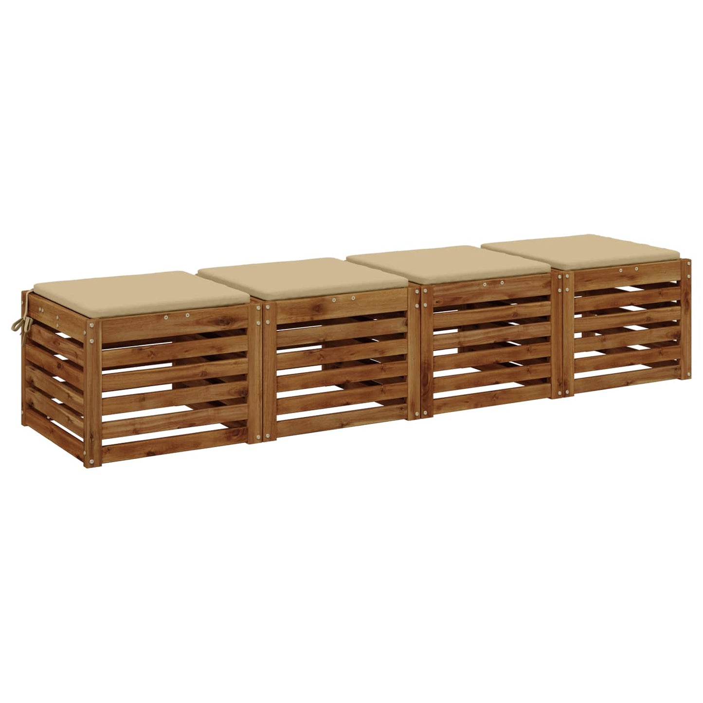 4-Piece Seat Cushions SOEST 4 pcs 100% Polyester Beige