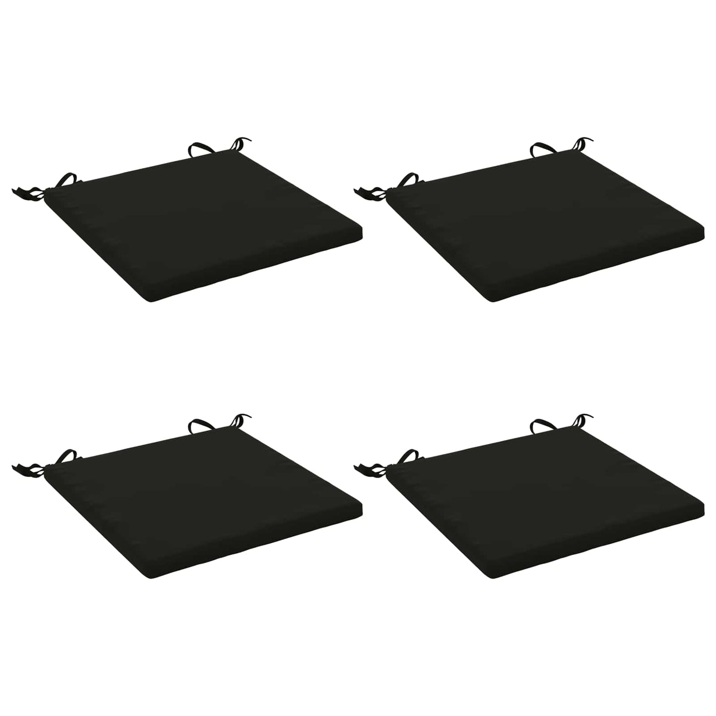 4-Piece Seat Cushions SOEST 4 pcs 100% Polyester Black