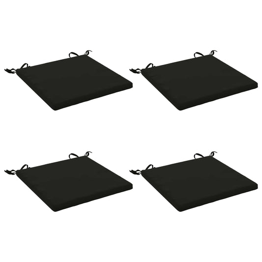 4-Piece Seat Cushions SOEST 4 pcs 100% Polyester Black