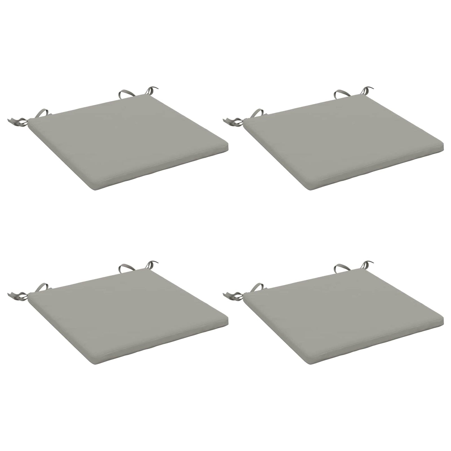4-Piece Seat Cushions SOEST 4 pcs 100% Polyester Grey